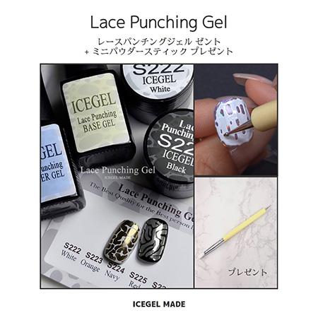 数量限定】ICE GEL A BLACK レースパンチングジェル2色【ネコポス対応
