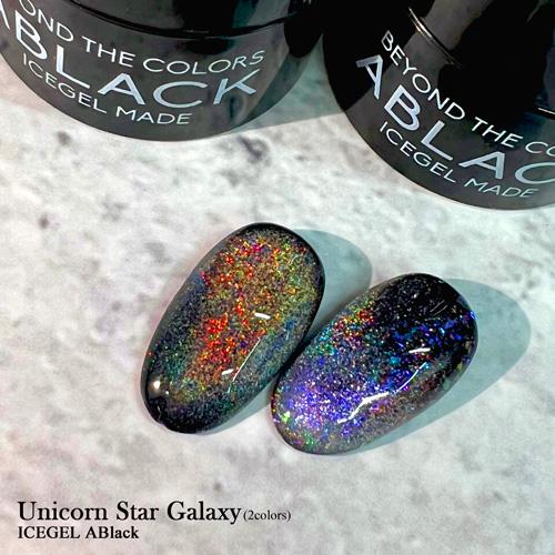 A Black ジェルネイル 4個セット ユニコーンスターバージョン アイスジェル ICE GEL A BLACK ユニコーンスターギャラクシージェル