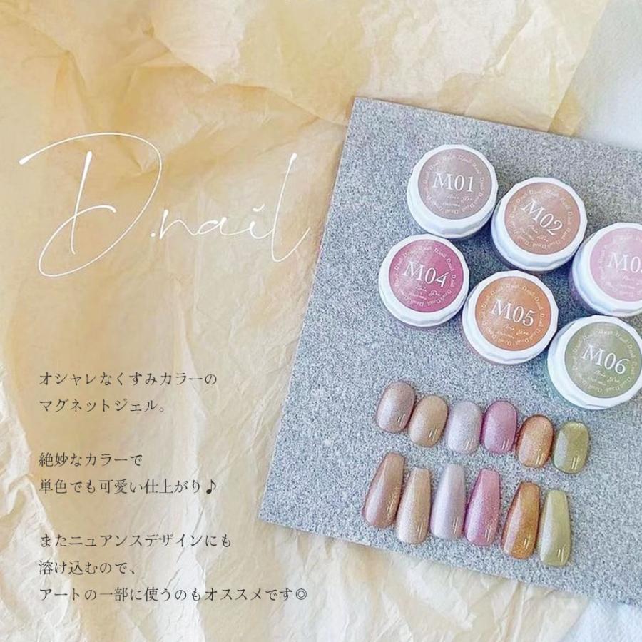 D.nail シャーベットマグジェル 2.5g 全6色 M01~M06 マグネットネイル