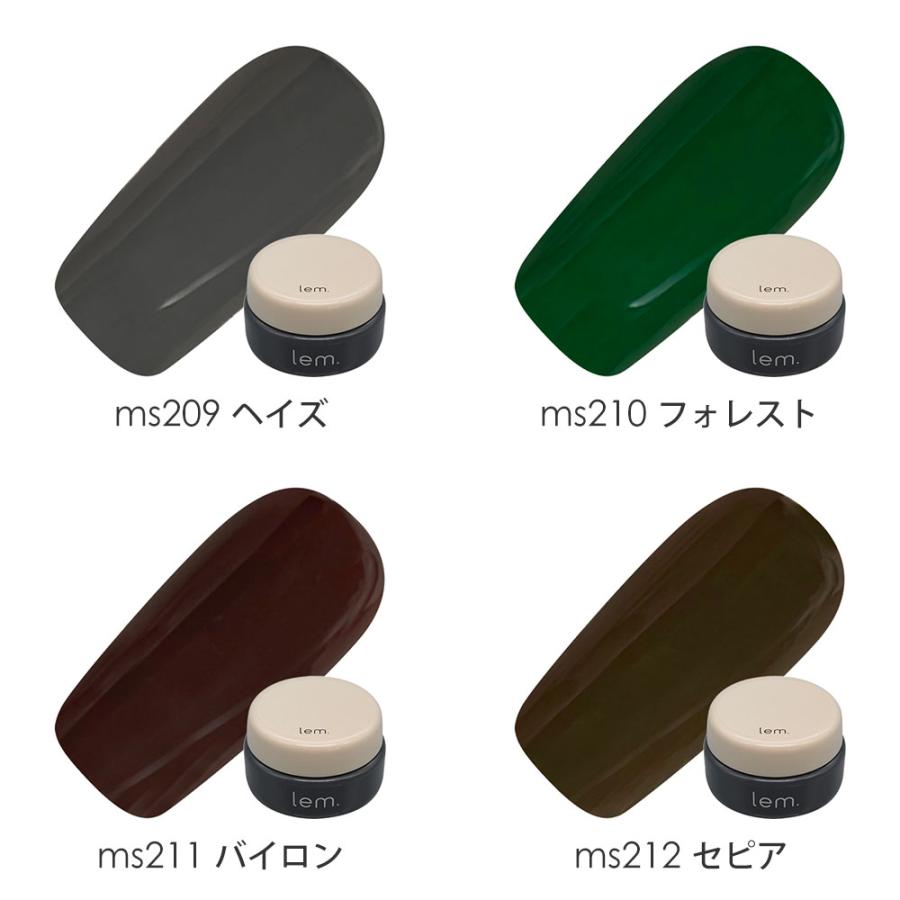 lem. レム カラージェル 全16色 3g ms201~ms216 ジェルネイル マット