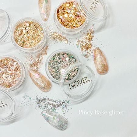 NOVEL Pincy flake glitter 全4色 0.9g オーロラフレーク/ラメ