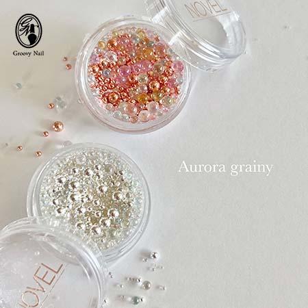 NOVEL Aurora grainy 6g 全2色 sugar/candy クリアボール ブリオン mix