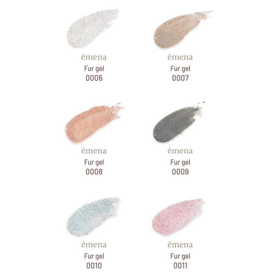 emena エメナ Fur gel ファージェル 4g 全6色［0006〜0011］繊維入り
