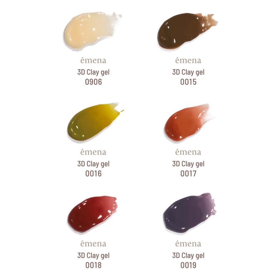 emena エメナ 3D Clay gel 3Dクレイジェル 4g 全6色［0906/0015〜0019