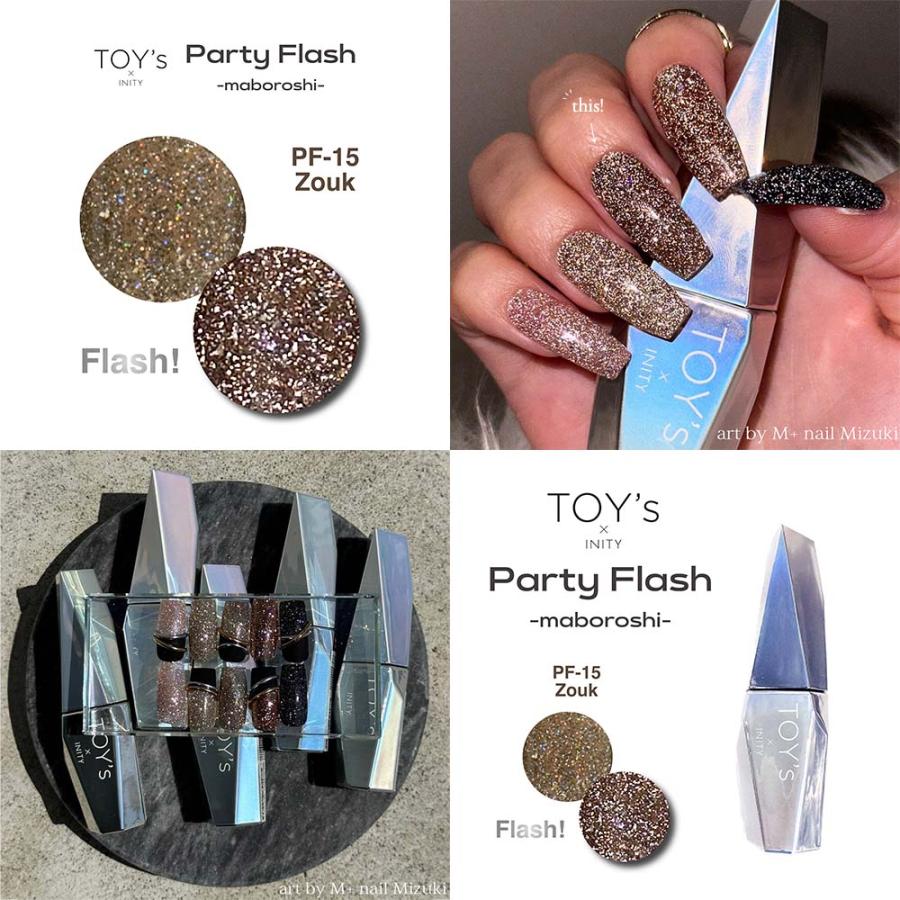 Toys フラッシュグリッター 全色 TOY's × INITY パーティーフラッシュ 全7色 12ml ボトルタイプ