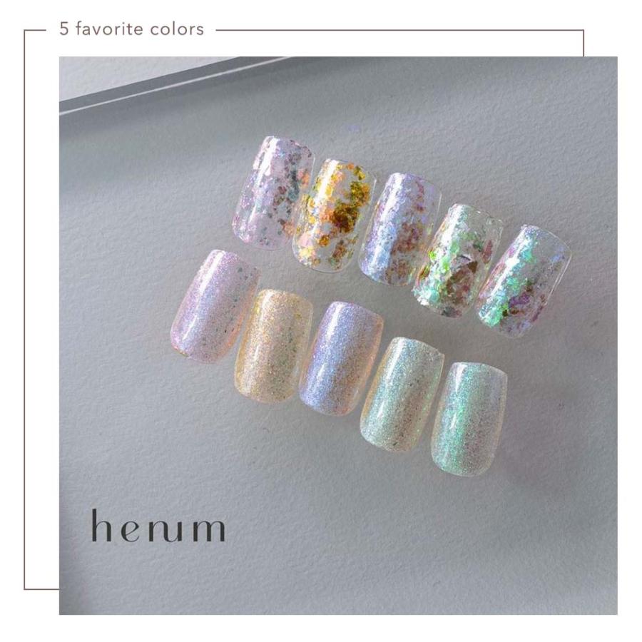 henum へニュム シャイニーフレーク 全5色 0.2g sh01~05 偏光フレーク