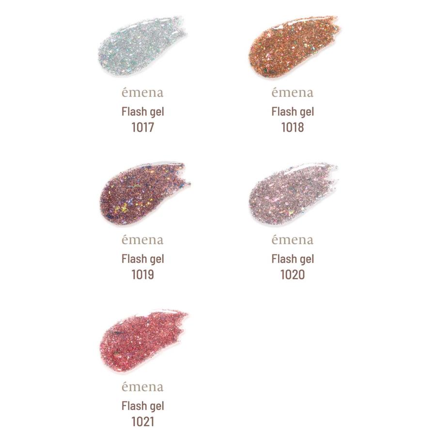 【新品未使用】emena Flash Gel エメナ フラッシュ ジェル 5色 emena エメナ Flash gel フラッシュジェル 8g 全5色［1017〜1021