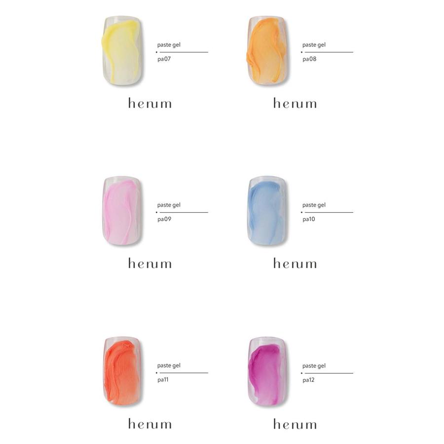 henum へニュム ペーストジェル 全6色 2.8g pa07~12 マット ノンワイプ