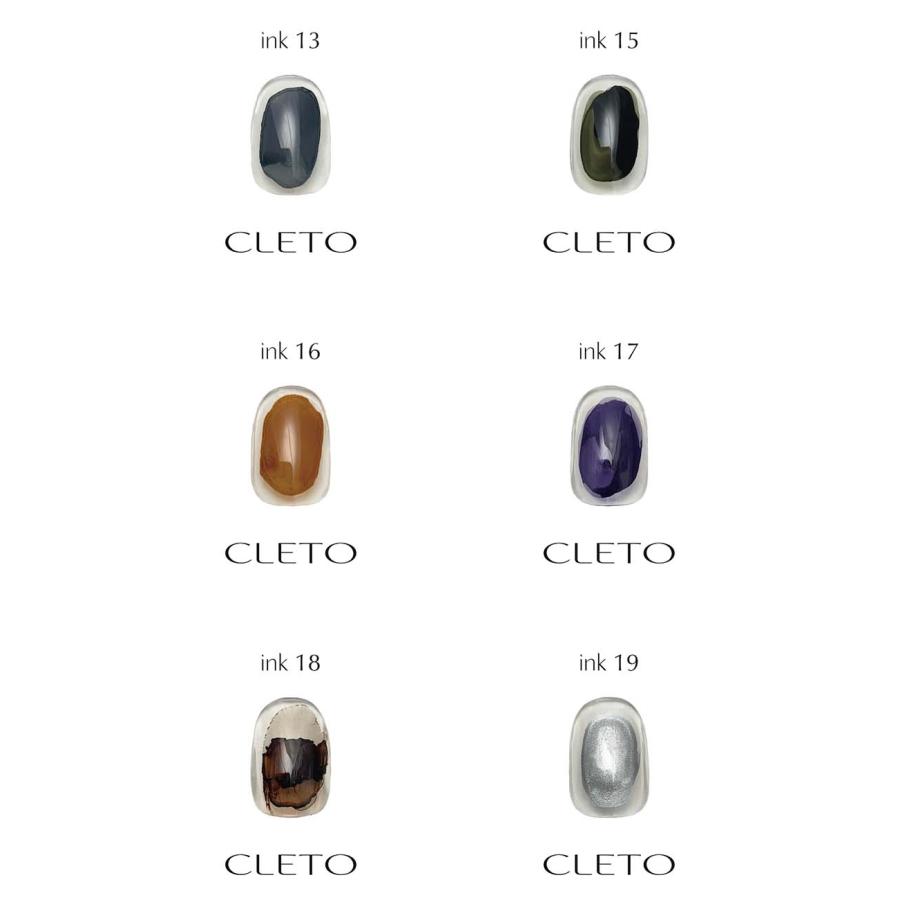 クレト CLETO インク 全6色 7ml 13~19 カラーインク ネイルアート用品