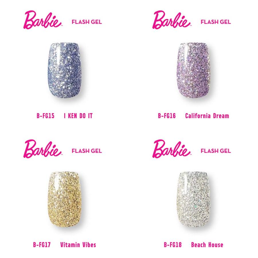 バービー Barbie クリスタルフラッシュジェル 10g 12色セット［FG07~18