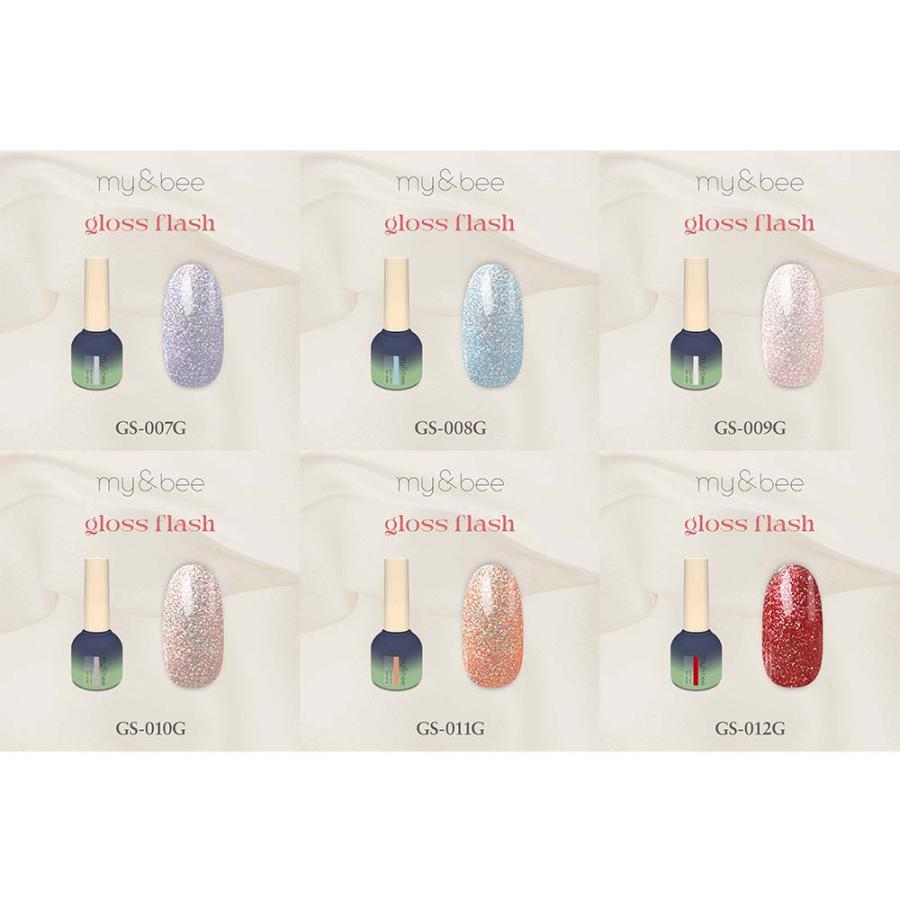 my＆bee gloss flash gel 12色セット マイビー my&bee グロスフラッシュ 全12色 GS-001G〜012G 8ml