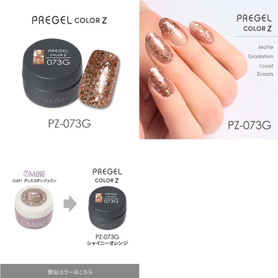 PREGEL プリジェル カラーZ グリッターカラー PZ-059G〜076G 全18色 3g