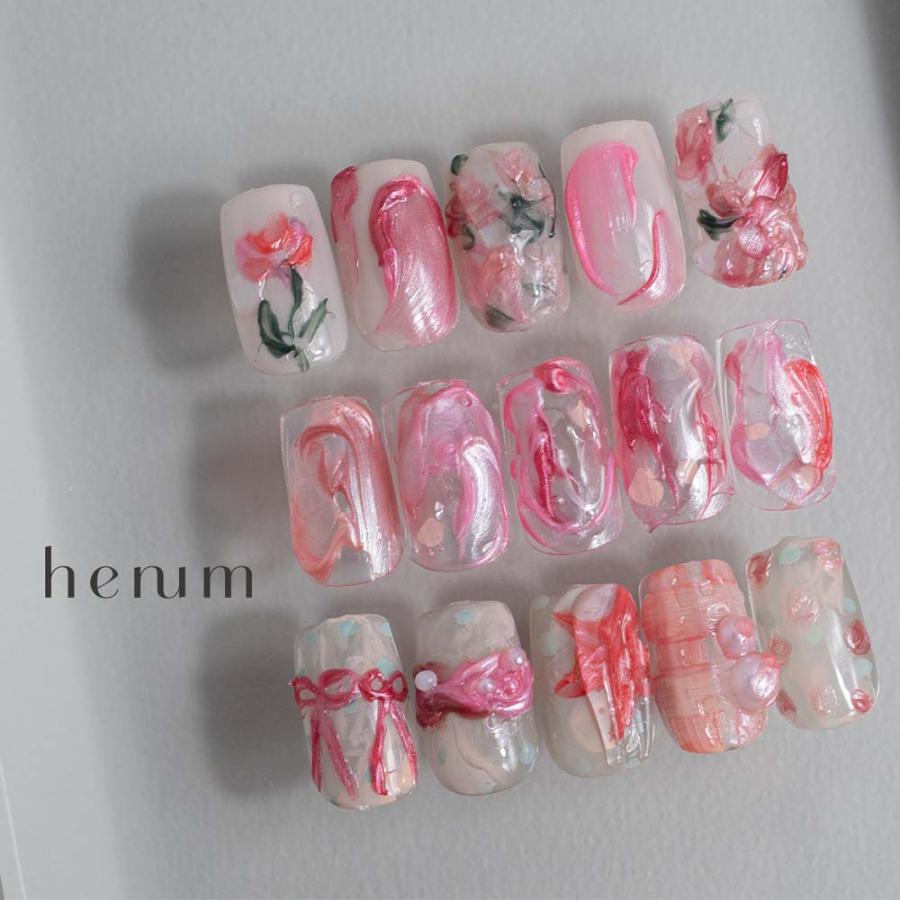 henum マットジェルネイル 14本セット henum へニュム グロスペーストジェル 全6色 2.8g gl07~18 ノンワイプ