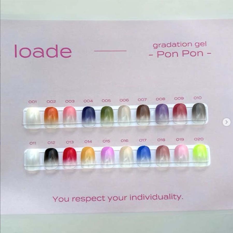 loade グラデーションジェル Pon-pon 20色セット ロアデ Loade グラデーションジェル 全 20色 2g ポンポン001〜020