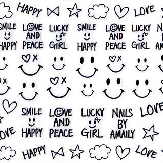 Amaily アメイリー ネイルシール No 3 3 ニコちゃん 黒 ネコポス対応 ネイル用品の専門店 ネイル シール プロ用にも Ta467na グルービーネイルyahoo 店 通販 Yahoo ショッピング