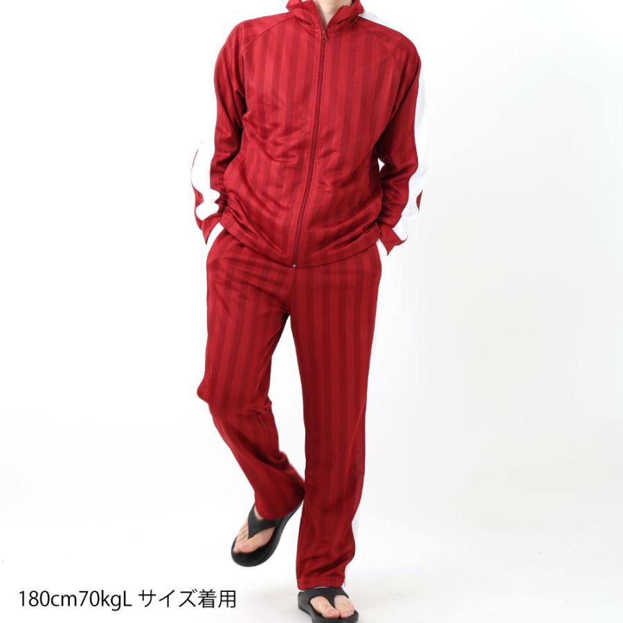 【美品】スペシャライズド レッド ストライプ サイクルジャージ L 上下セット ジャージ メンズ 上下 スウェット 寝巻 シャドーストライプ ストライプ