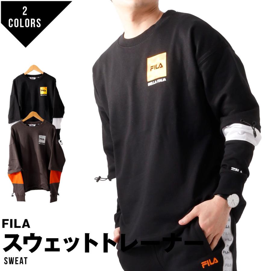 Fila フィラ スウェット トレーナー ワンマイルウェア ワイドシルエット フェイクレイヤード おしゃれ 春夏 メンズ レディース A3709 Fh7851 G Passio ジーパッシオ 通販 Yahoo ショッピング