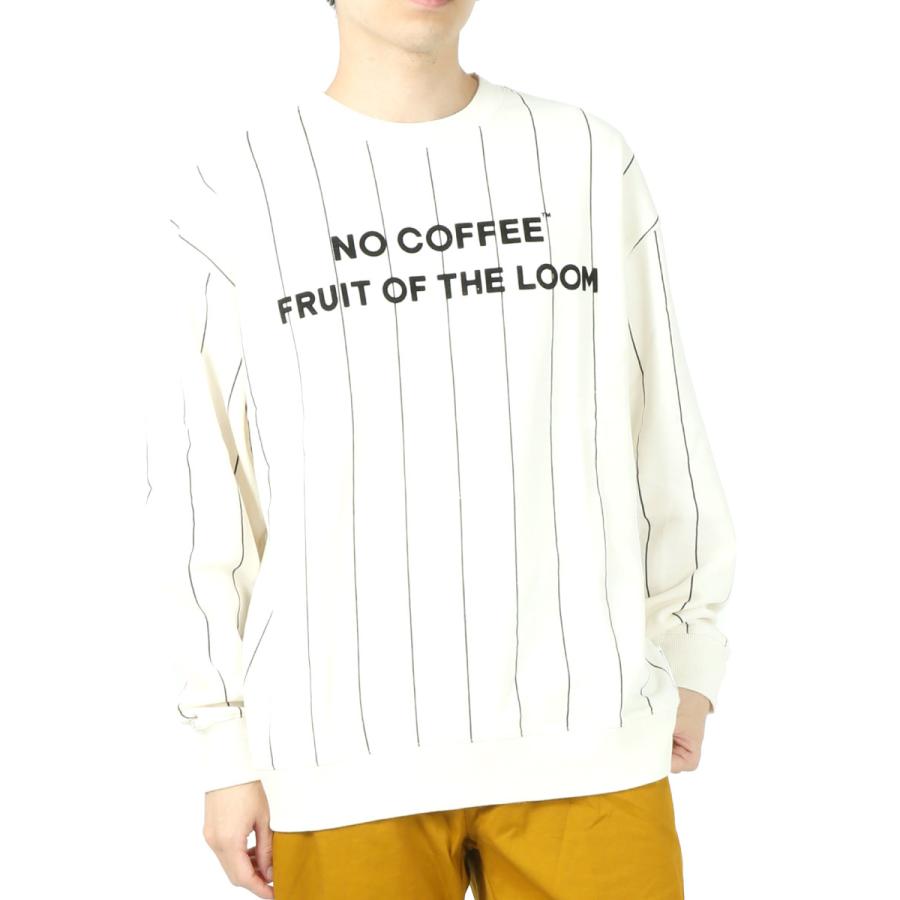 FRUIT OF THE LOOM NO COFFEE スウェット フルーツオブザルーム ノーコーヒー ストライプ おしゃれ メンズ コラボ｜g-passio｜13