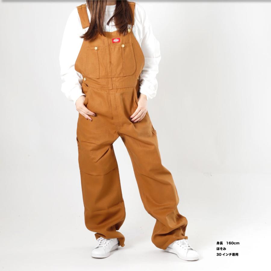 Dickies ブラウンオーバーオール 4L半袖、長袖2枚組 Dickies（ディッキーズ） 【在庫処分】Dickies オーバーオール デニム
