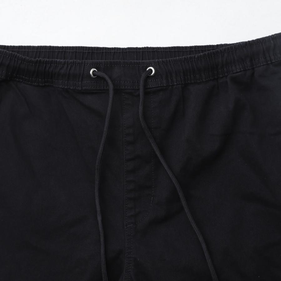 ブラック ジョガー ジョガーパンツ ストレッチ 黒パンツ バイトパンツ