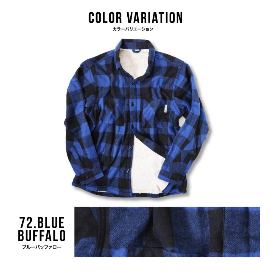 裏ボア チェックシャツ 裏起毛 ネルシャツ シャツ メンズ レディース