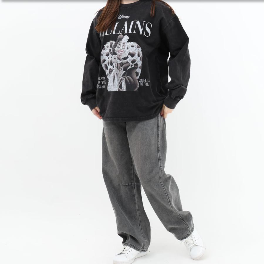 90's Disney ディズニー JUST CHILLIN' ロンＴ 長袖 Disney ヴィランズ VILLANS ディズニー ロンT 長袖 長そで
