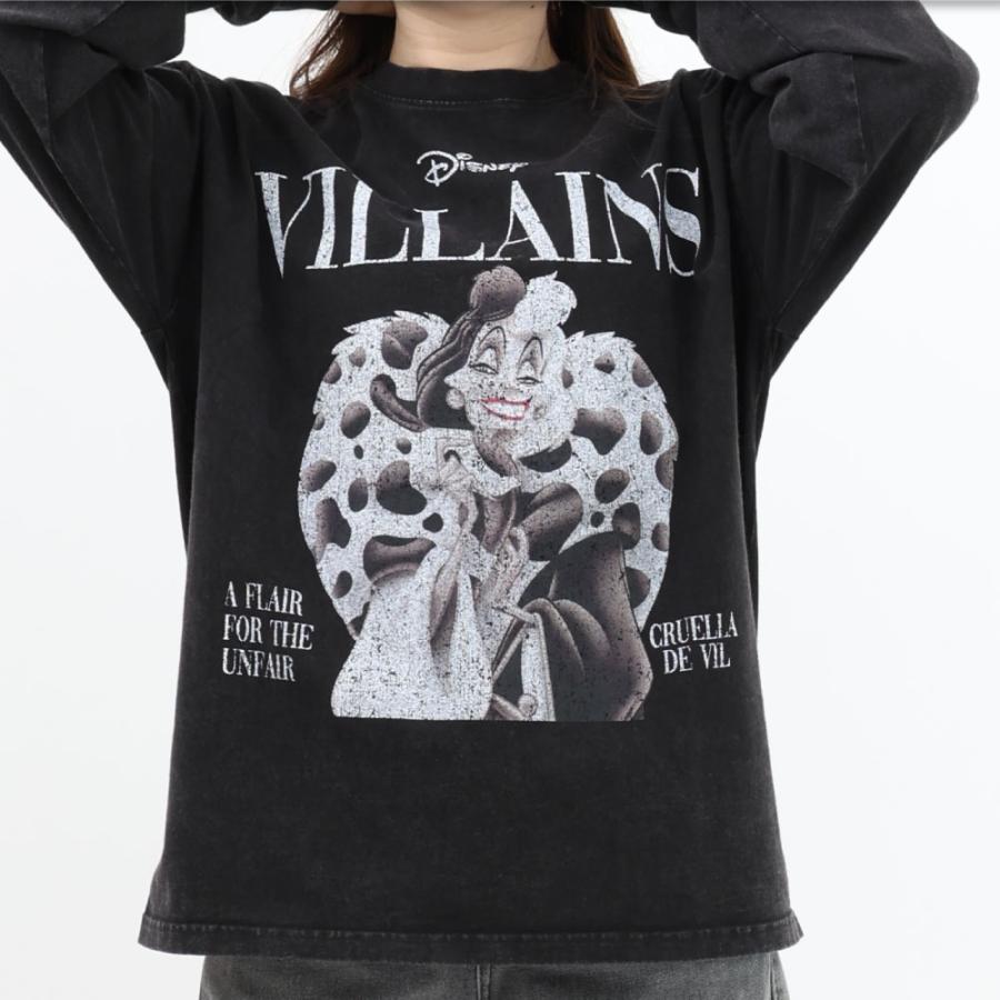 新品タグ付☆ディズニーリゾート ヴィランズ魔女Tシャツ 大きいサイズ3XL相当 Disney（ディズニー） ヴィランズ VILLANS ロンT 長袖 長そで クルエラ