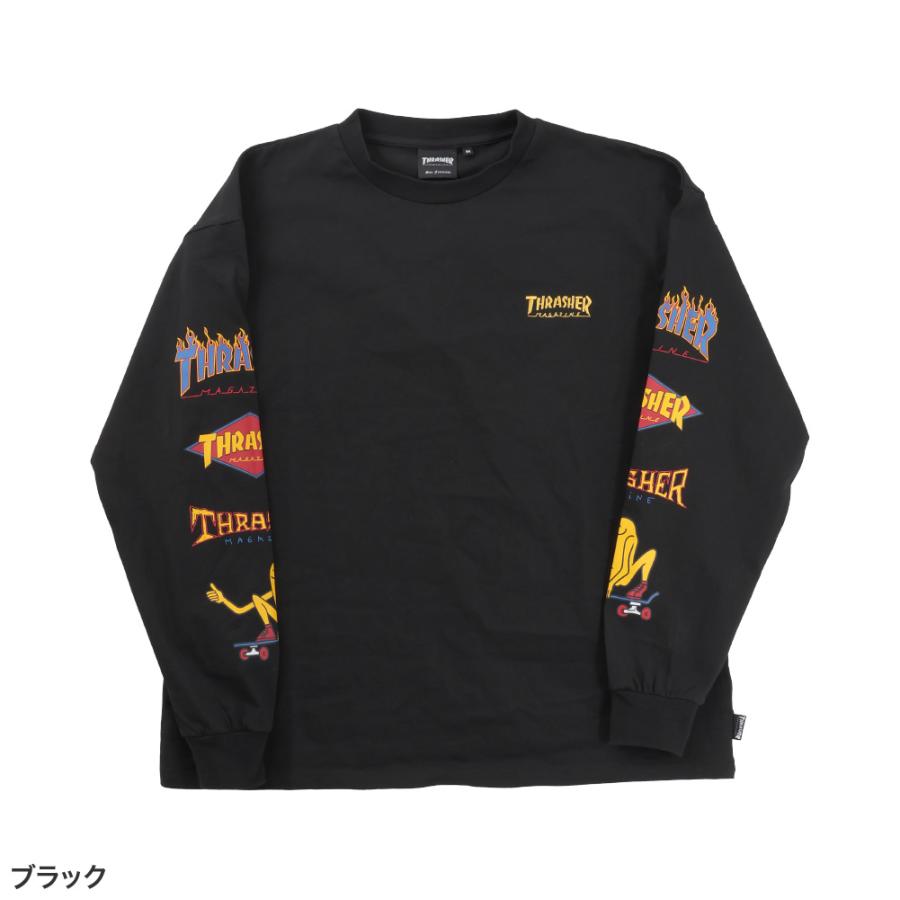 90s thrasher ロンt THRASHER（スラッシャー） tシャツ 長袖 Tシャツ ロンT バックプリント
