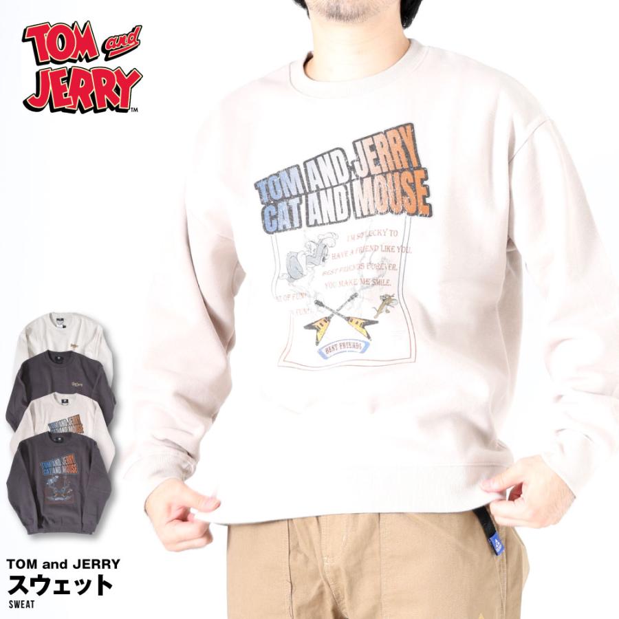 トムジェリ トムとジェリー ロック バンド スウェット トレーナー 裏