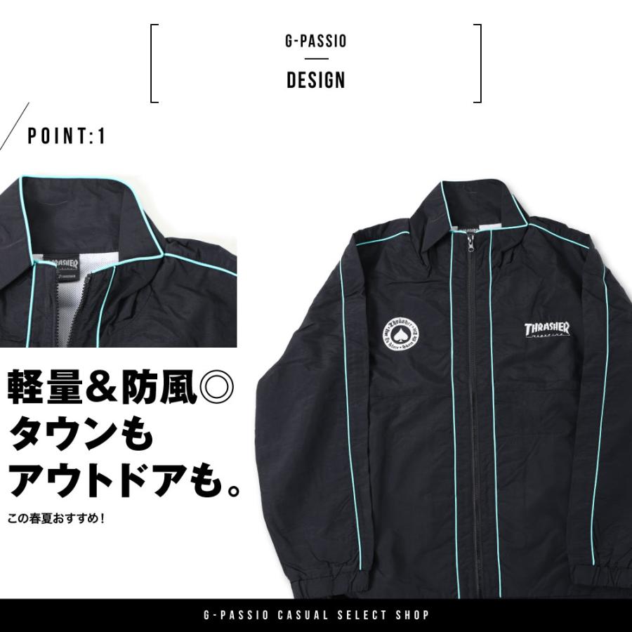 THRASHER（スラッシャー） シャカシャカ ナイロンジャケット メンズ