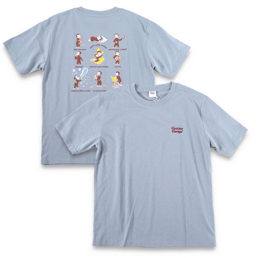 おさるのジョージ 半袖 半そで Tシャツ ワンポイント刺繍 シンプル