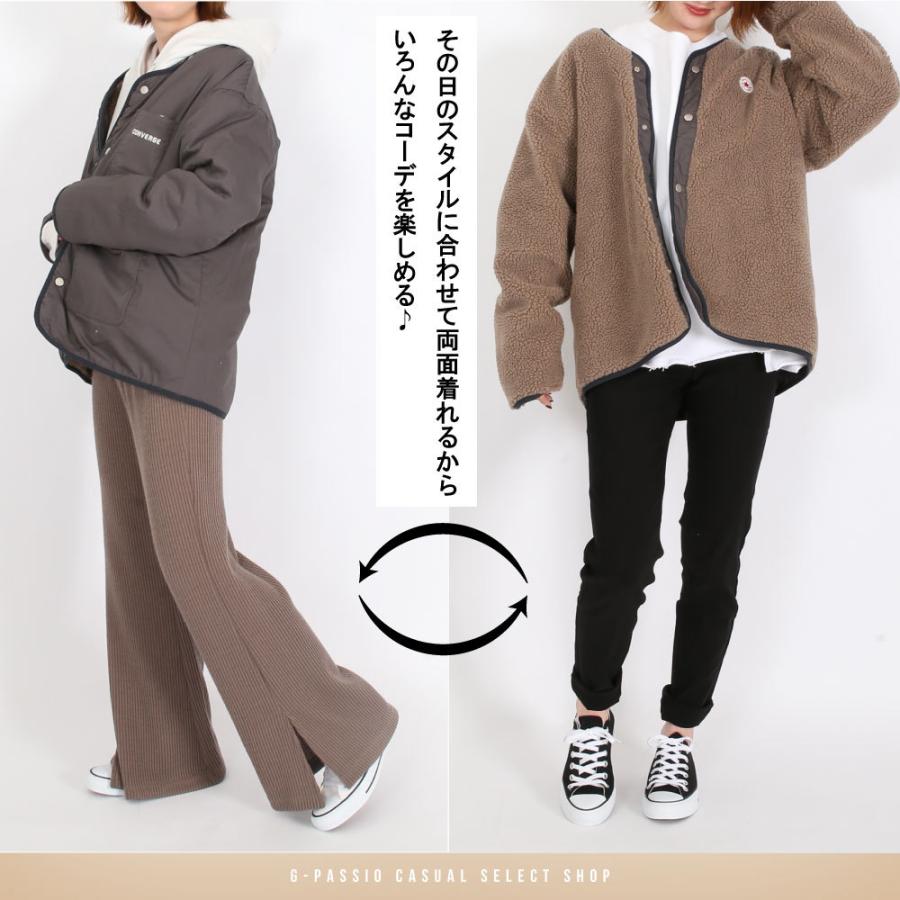 ジャケット アウター レディース ボアジャケット ブルゾン コンバース Converse ブランド 人気 防寒 おしゃれ ボア 2way リバーシブル ショート 秋冬 B0486 04 4361 G Passio ジーパッシオ 通販 Yahoo ショッピング