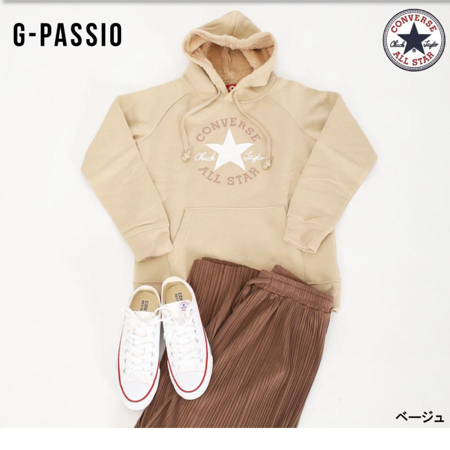 トレーナー パーカー レディース スウェット トップス 裏ボア ボア 裏起毛 Converse コンバース ブランド 人気 暖かい 秋冬 カジュアル ロゴ B0499 04 4852 G Passio ジーパッシオ 通販 Yahoo ショッピング