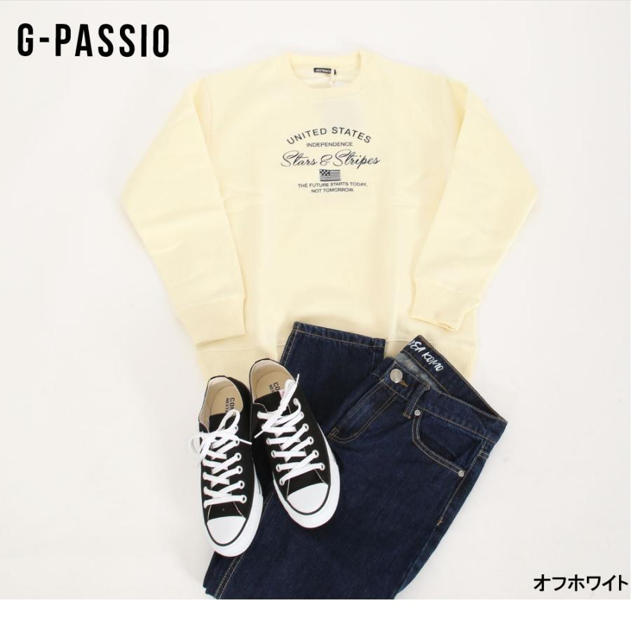 レディース トップス 裏起毛 トレーナー スウェット 人気 おしゃれ 丸首 長袖 防寒 無地 秋冬 B0549 04 0759 G Passio ジーパッシオ 通販 Yahoo ショッピング