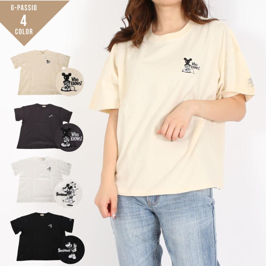 ディズニー ミッキー レディース トップス Tシャツ 半袖tシャツ 半袖 丸首 ブランド カジュアル 春 ファッション ロゴt 綿 コットン 人気 おしゃれ B0579 12 3609 G Passio ジーパッシオ 通販 Yahoo ショッピング