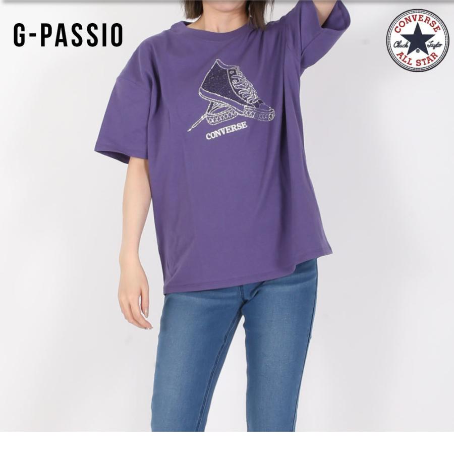 Converse コンバース レディース トップス Tシャツ 半袖tシャツ 半袖 丸首 ブランド カジュアル 春 ファッション ロゴt 綿 コットン 人気 おしゃれ B0593 12 7860 G Passio ジーパッシオ 通販 Yahoo ショッピング