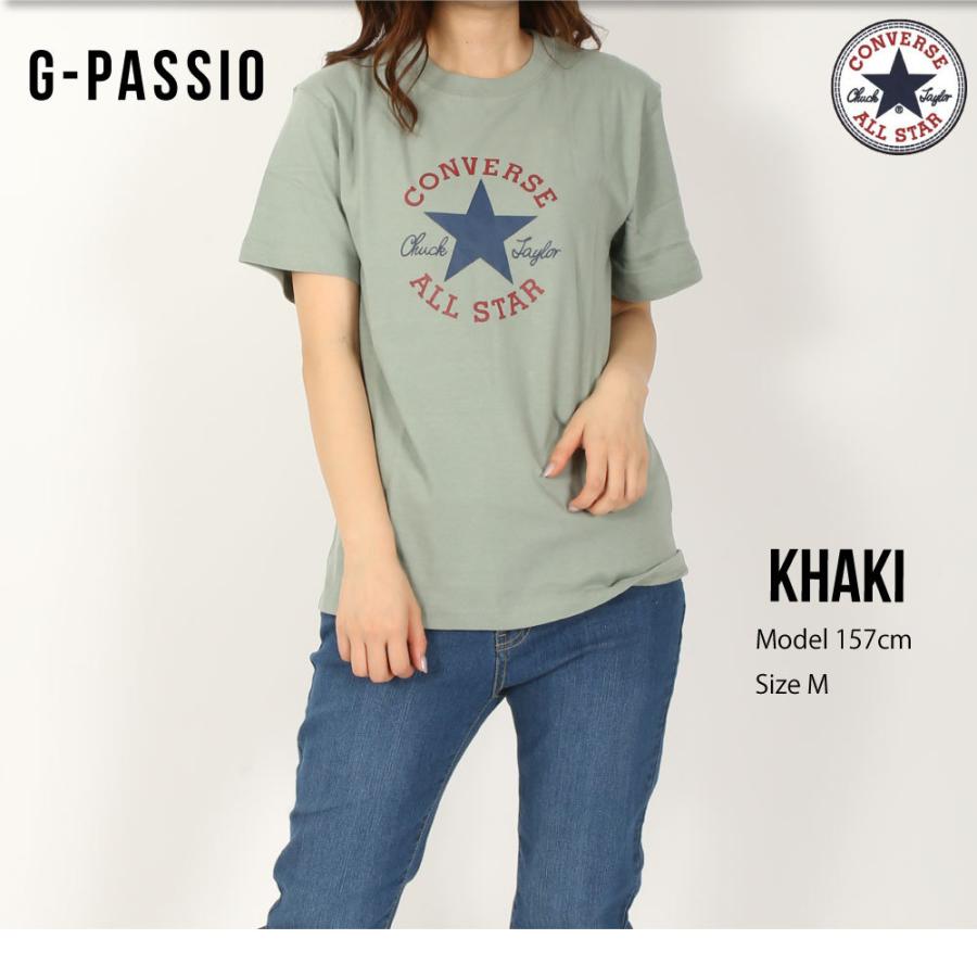 Converse コンバース レディース トップス Tシャツ 半袖tシャツ 半袖 丸首 ブランド カジュアル 春 ファッション ロゴt 綿 コットン 人気 おしゃれ B0641 12 7872 G Passio ジーパッシオ 通販 Yahoo ショッピング