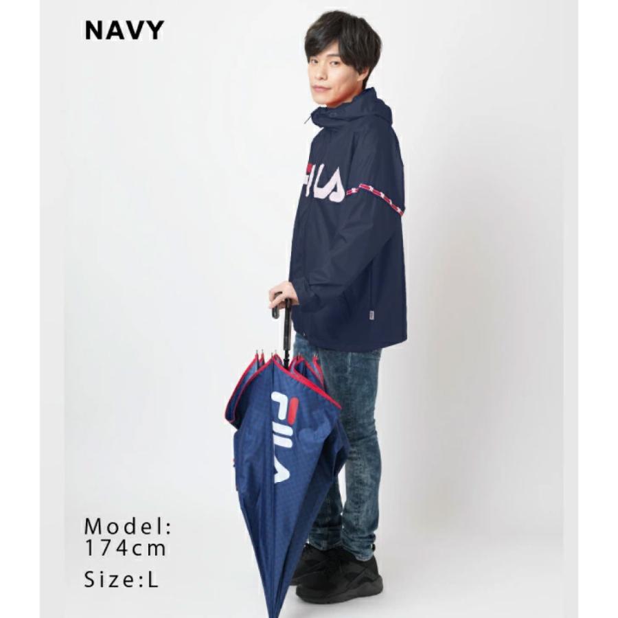 レインパーカー フィラ FILA レインコート ブランド 無地 おしゃれ