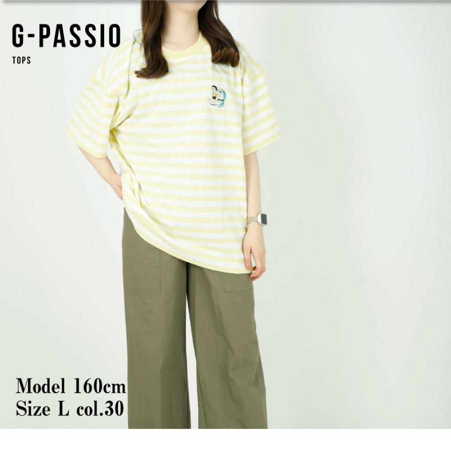 ドラえもん 90周年 Tシャツ tシャツ 半袖 レディース おしゃれ オーバーサイズ ボーダー かわいい｜g-passio｜04