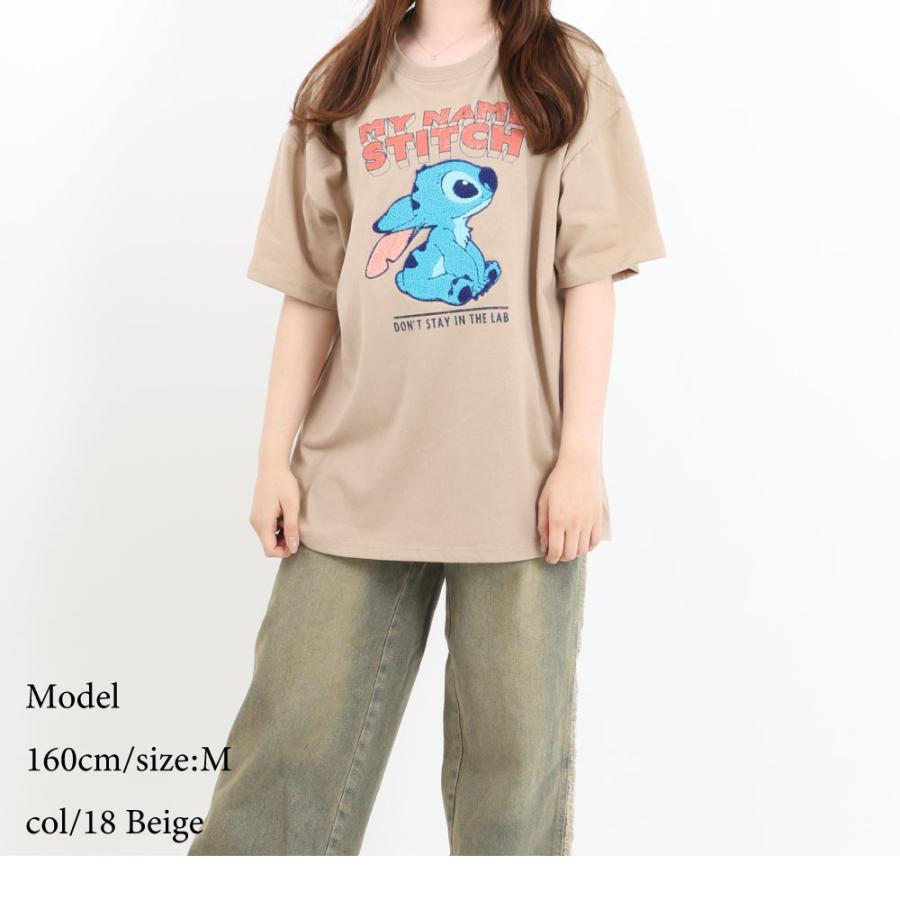 スティッチ ディズニー キャラクター 半袖シャツ Tシャツ レディース