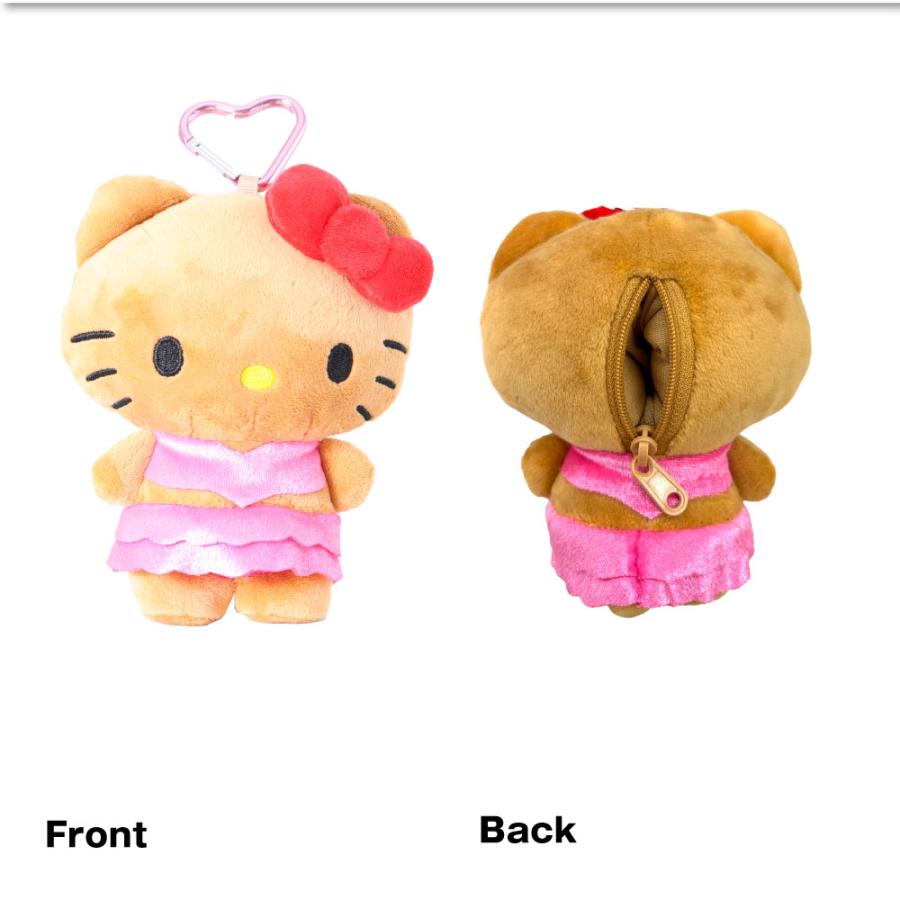 サンリオ ハローキティ 日焼けキティ ぬいぐるみポーチ型ケースキーホルダー 日焼けキティ ハローキティ サンリオ ぬいぐるみポーチ ギャル 平成