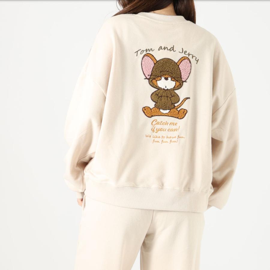 トムとジェリー ジェリー スウェット レディース トレーナー 裏毛 刺繍