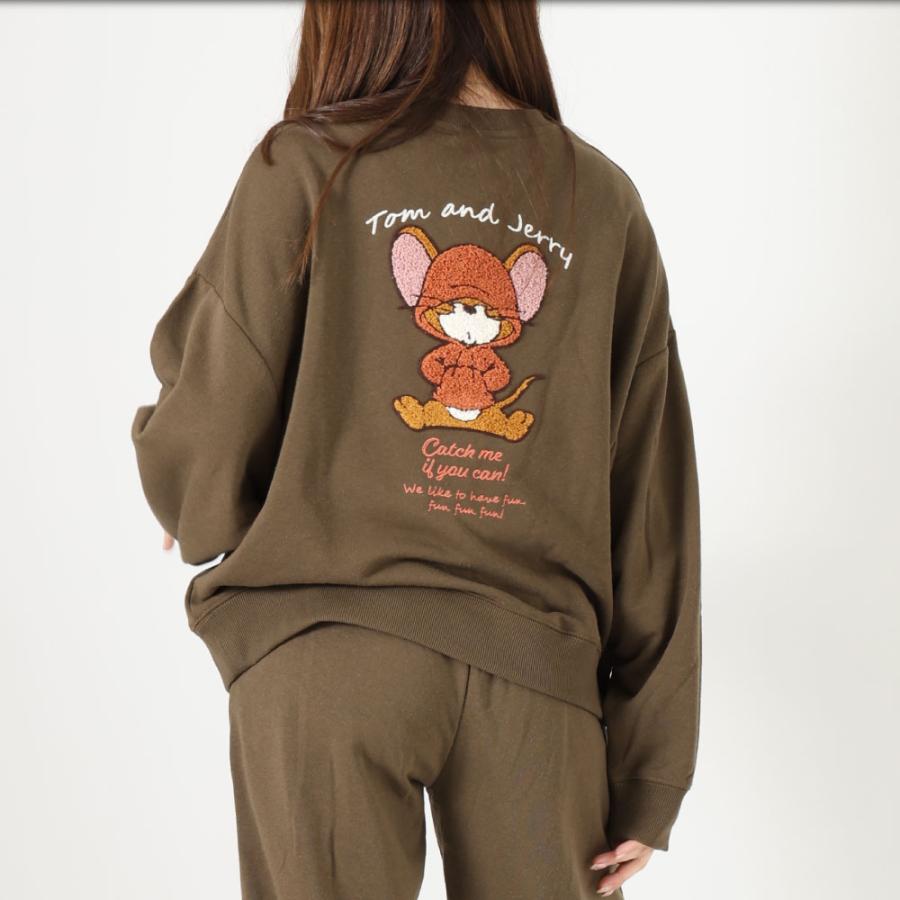 トムとジェリー ジェリー スウェット レディース トレーナー 裏毛 刺繍