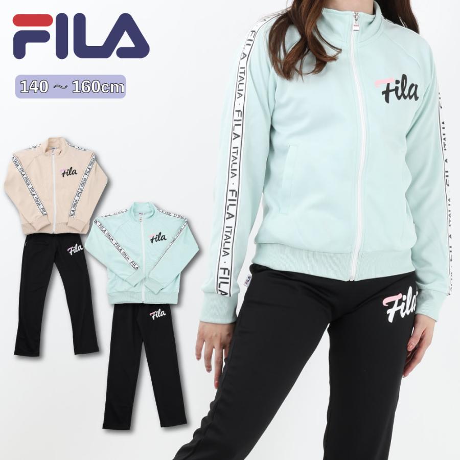 送料無料 Fila ジャージスーツ ジャージ上下 子供人気ブランド スポーツ 130 140 150 160 ブラック ネイビー 女の子 運動会 C01 J8700 G Passio ジーパッシオ 通販 Yahoo ショッピング