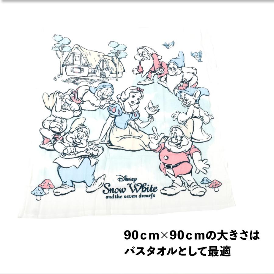 ディズニー 日本製 おぼろガーゼ バスタオル バンビ 白雪姫 ベビー