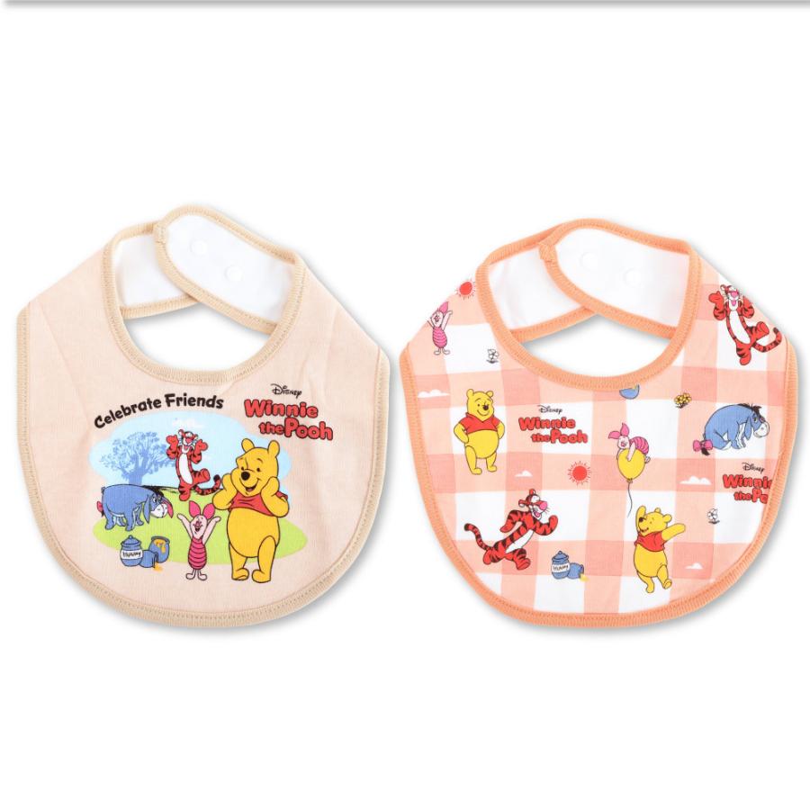 l.キャラクタースタイ 2枚セット くまのプーさん スタイ 2枚組 pooh プーさん ベビー よだれかけ