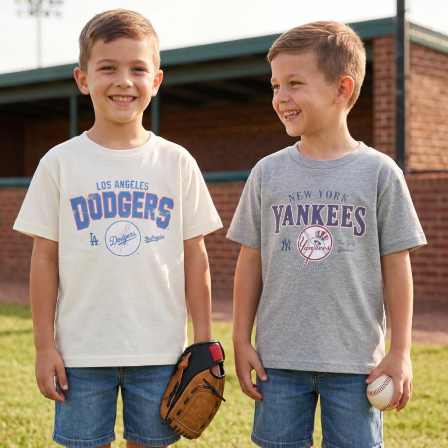 MLB Tシャツ 半袖 キッズ 子供 ドジャース ヤンキース 男の子 大谷 