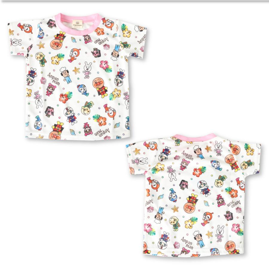 アンパンマン Tシャツ 半袖 メッシュ 90 95 100 男の子 女の子 総柄