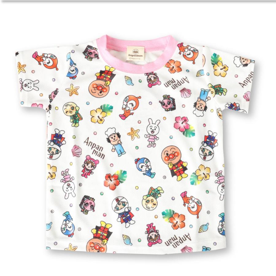 アンパンマン Tシャツ 半袖 メッシュ 90 95 100 男の子 女の子 総柄