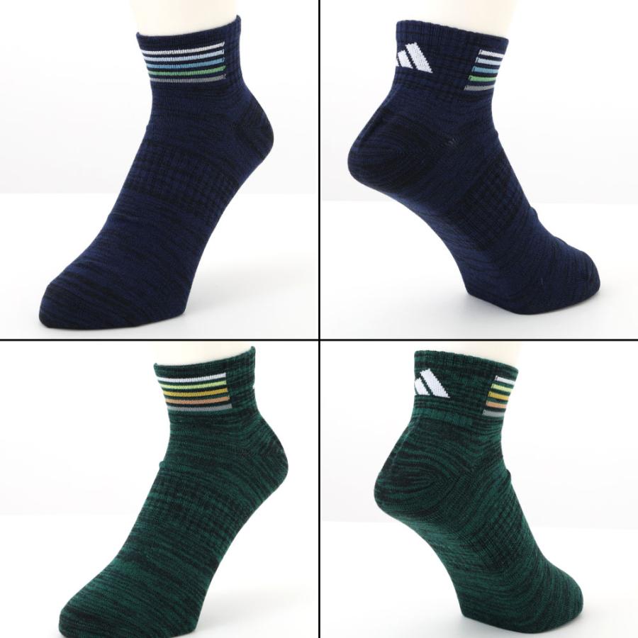 adidas アディダス ソックス メンズ ショート丈 3足組 靴下 紳士